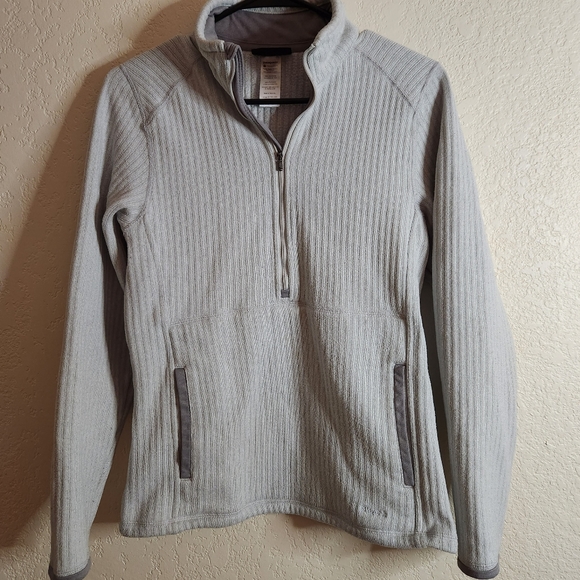 Patagonia Tops - Patagonia Women's Half Zip Better Sweater Stripe Marsupial Tailored Gray Sz M